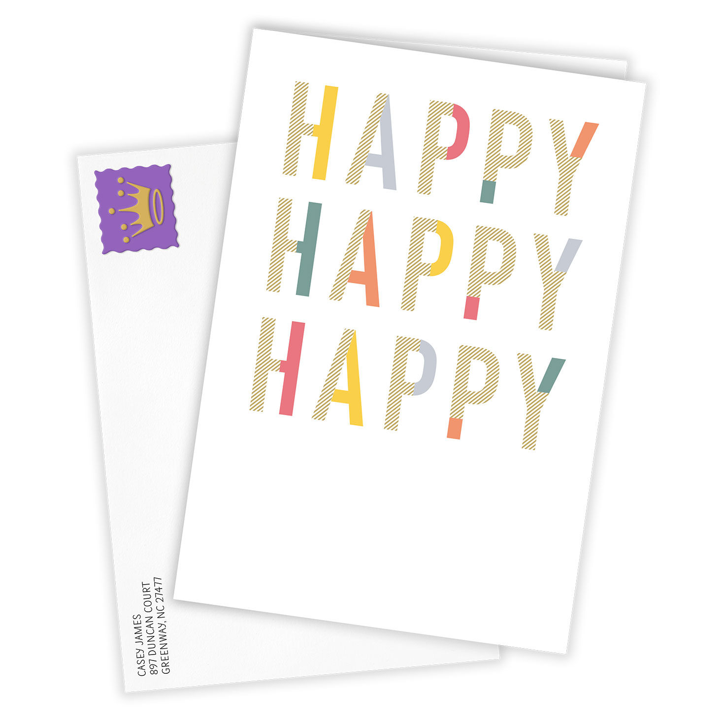 Happy Happy Happy Birthday Photo Card, , large image number 2