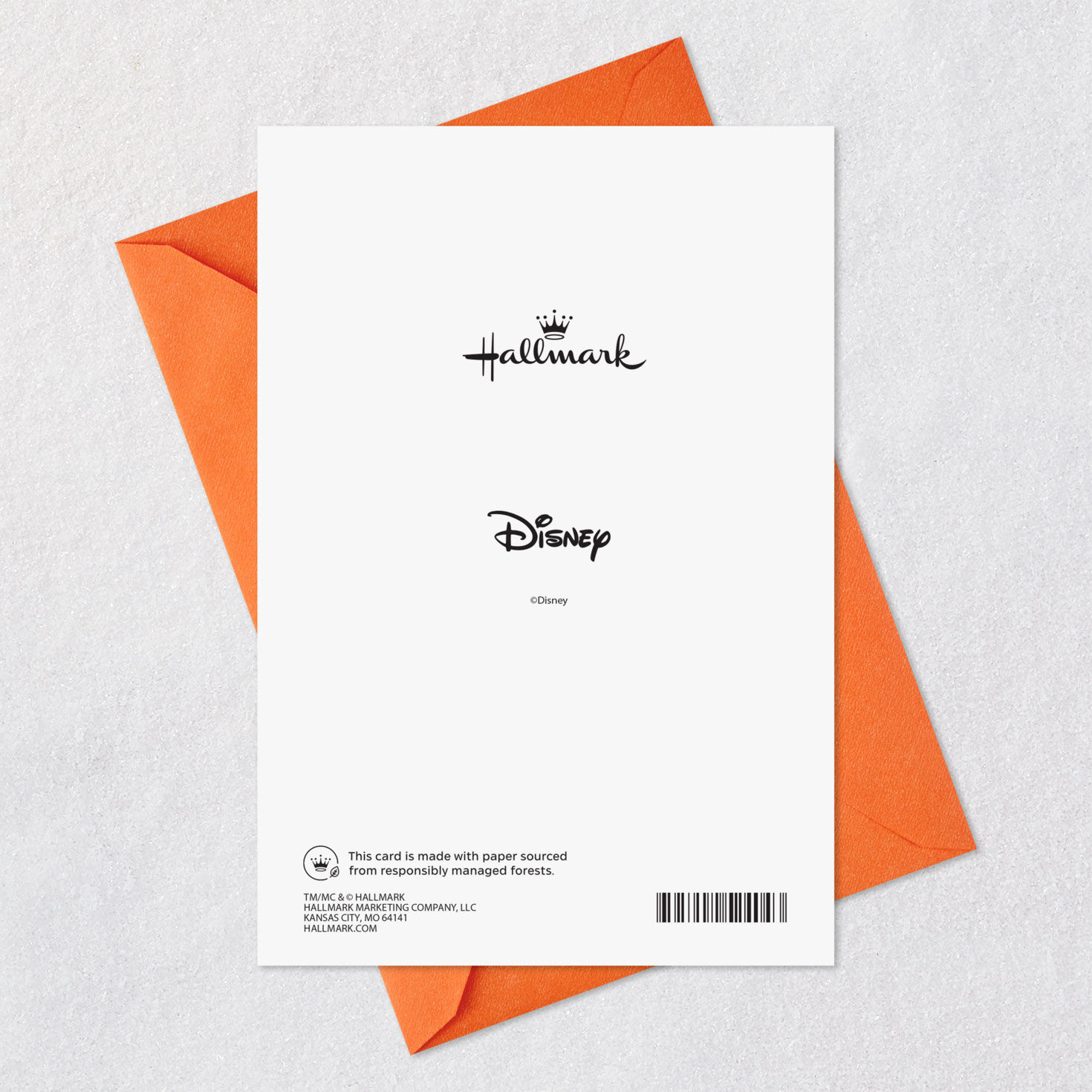 Vintage Mickey Mouse in Pumpkin Costume Halloween Card Card Back with Envelope image number 7