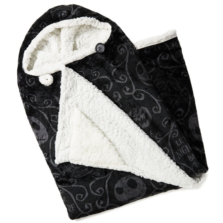Disney Tim Burton's The Nightmare Before Christmas Jack Skellington Hooded Blanket