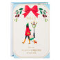 Young Woman Walking Dog Niece Christmas Card Card Front image number 1