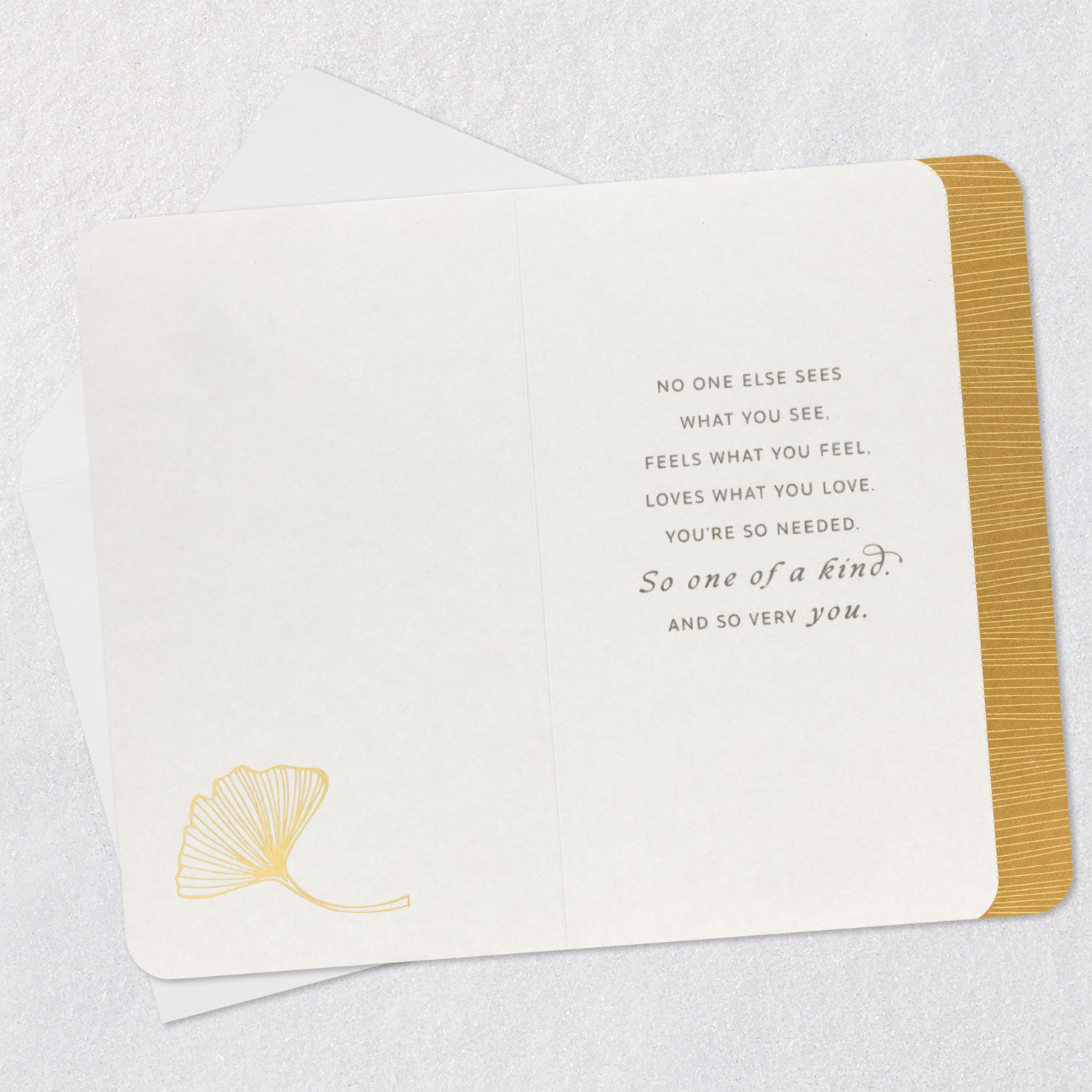Yellow Gingko Leaves Support Card Open card with envelope image number 3