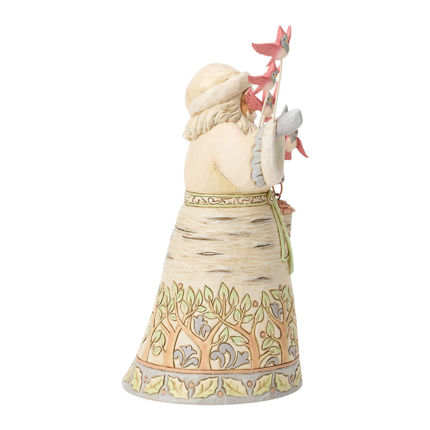 Santa With Pink Birds Jim Shore Statue side image number 4