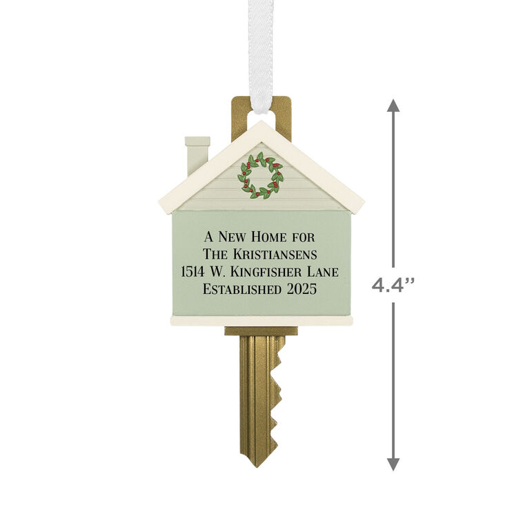 New Home Key Personalized Christmas Ornament  image number 3