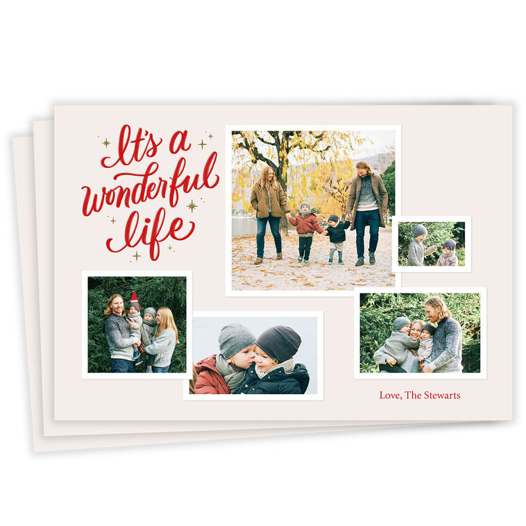 It's a Wonderful Life Photo Collage Flat Holiday Photo Card