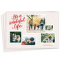 Wonderful Life 5 Photos Personalized Holiday Card front fanned image number 1