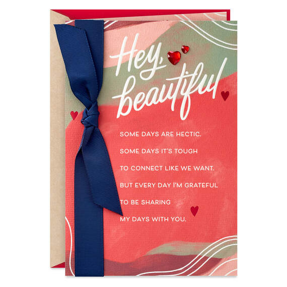 Hey, Beautiful Romantic Valentine's Day Card for Her, , large image number 1