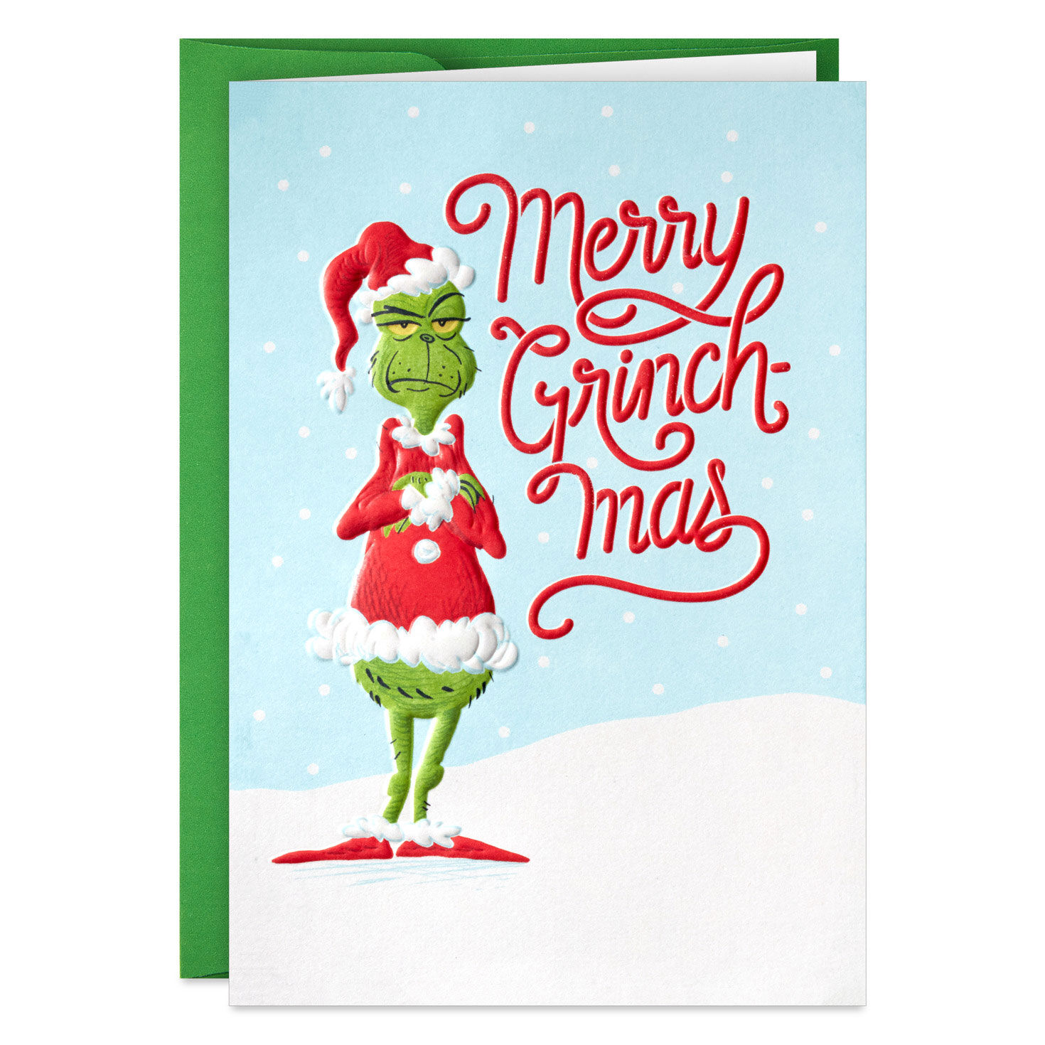 Dr. Seuss Grinchmas Boxed Christmas Card Pack card front with envelope image number 2