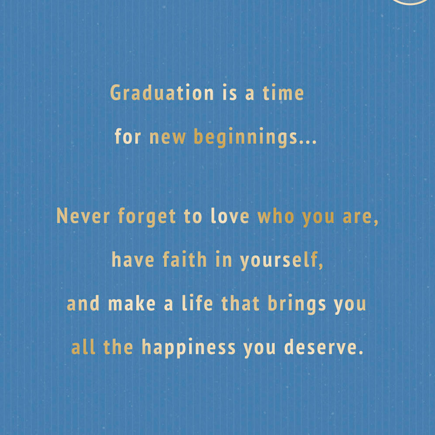 Blue and Gold Art Deco Grad Icons 2026 Graduation Card Sentiment image number 2