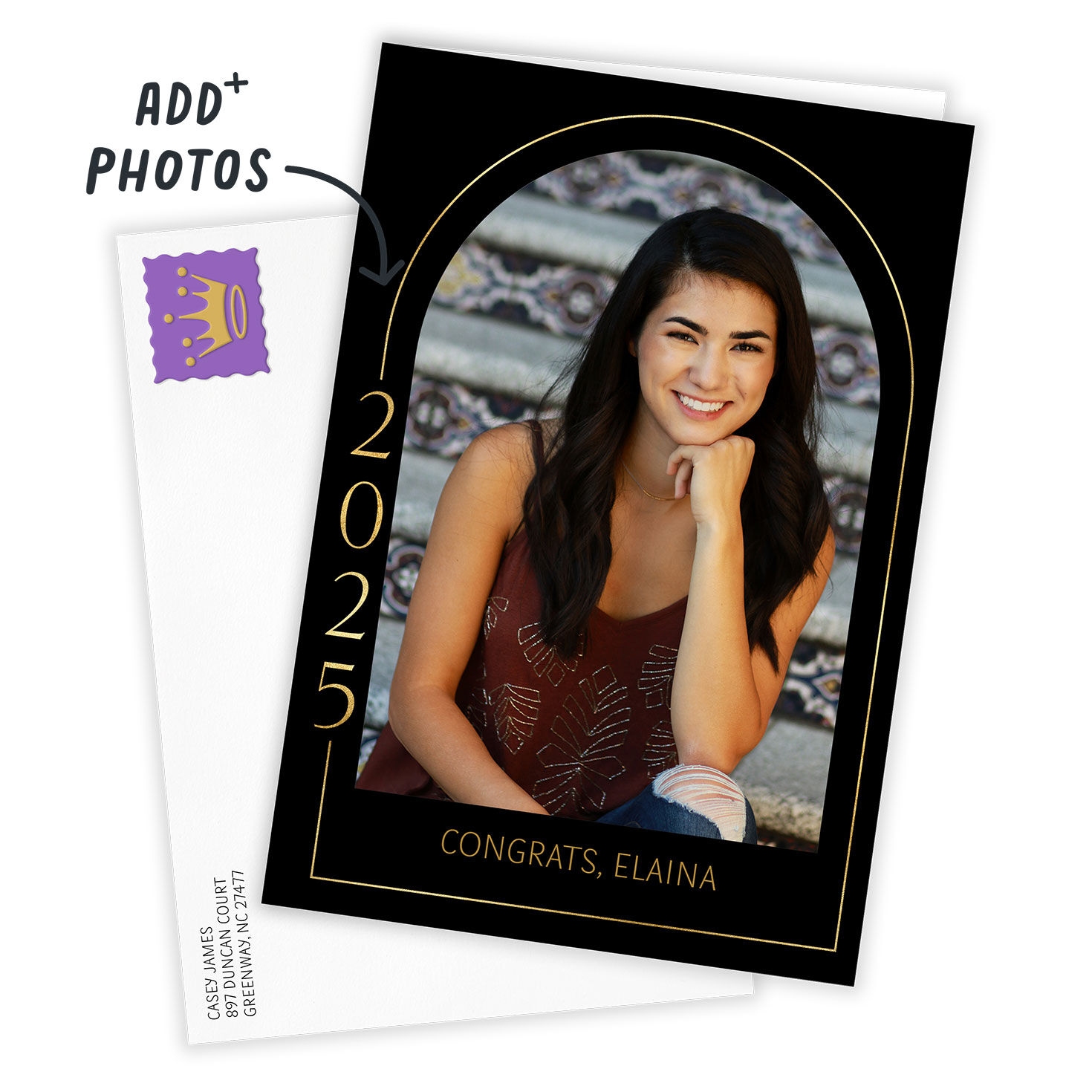 Congratulations Gold Arch Frame 2025 Custom Graduation Card for only USD 4.99 | Hallmark