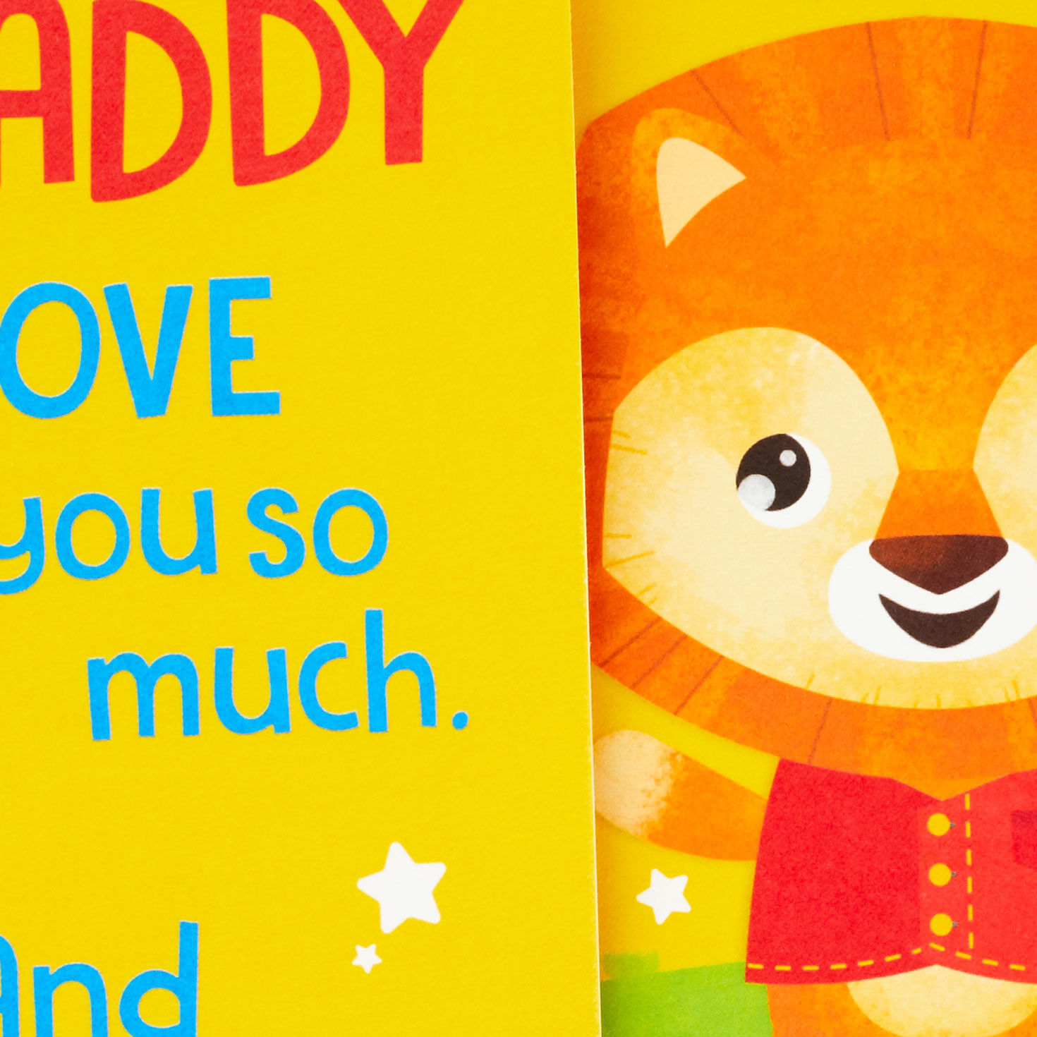 Cartoon Lion Father and Child Father's Day Card Card Front Detail image number 5