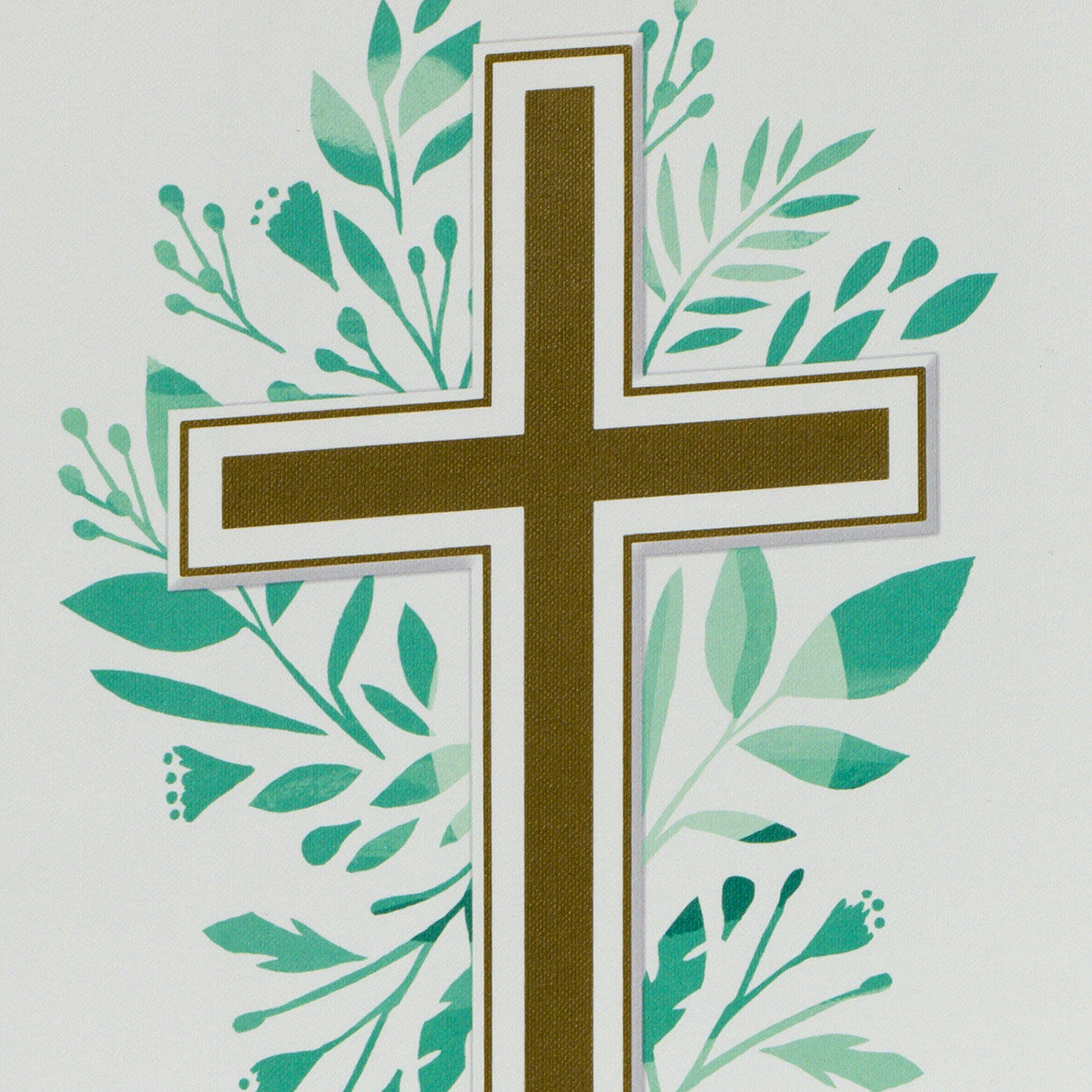 Gold Cross Medium Gift Bag Front Detail image number 5