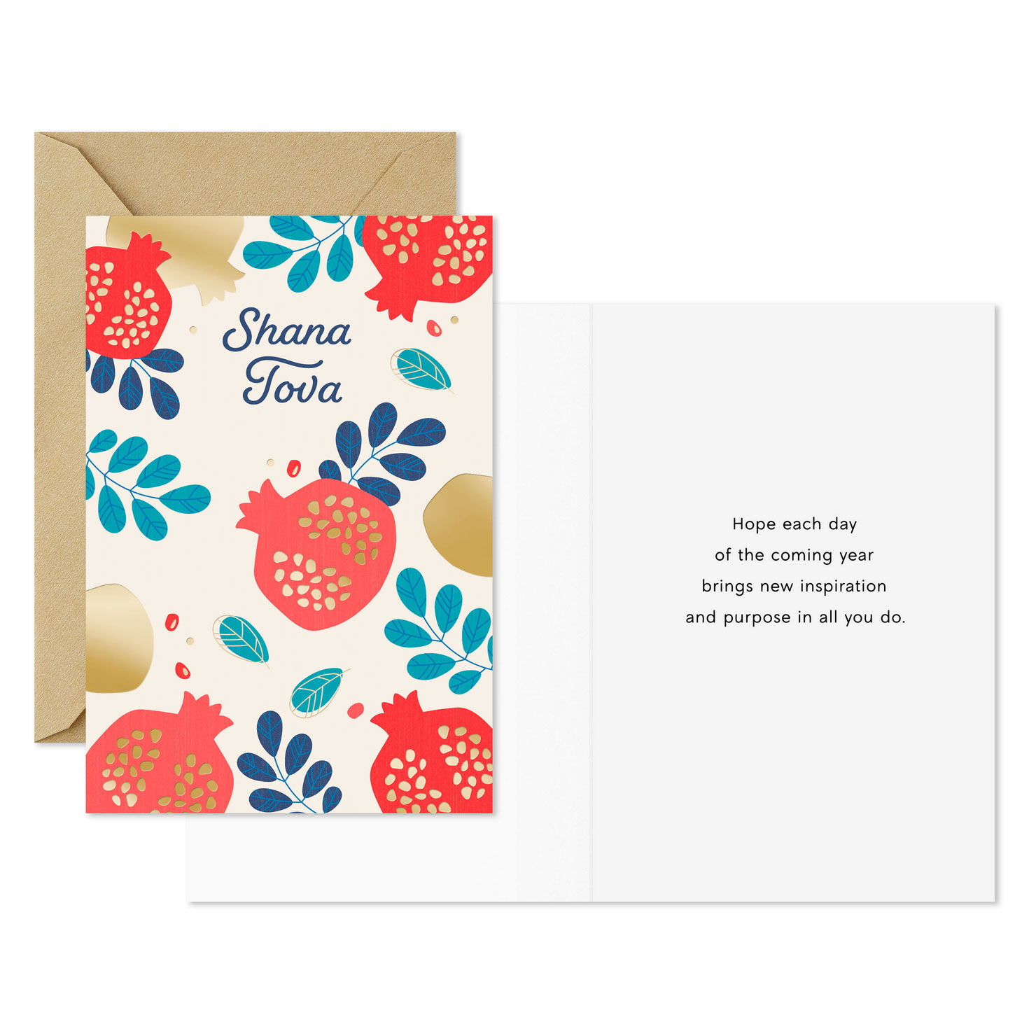 Fruit and Honey Rosh Hashanah Cards Assortment Card Front with Sentiment image number 2