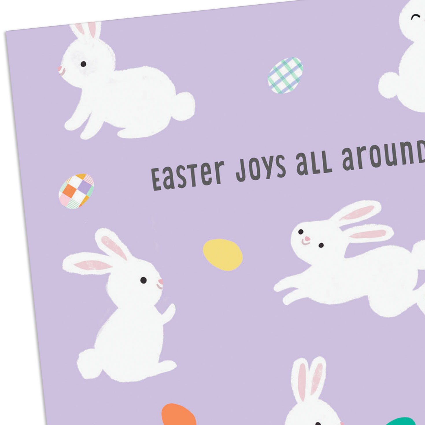 Bunnies and Eggs on Purple Easter Cards Pack Cover Detail image number 4