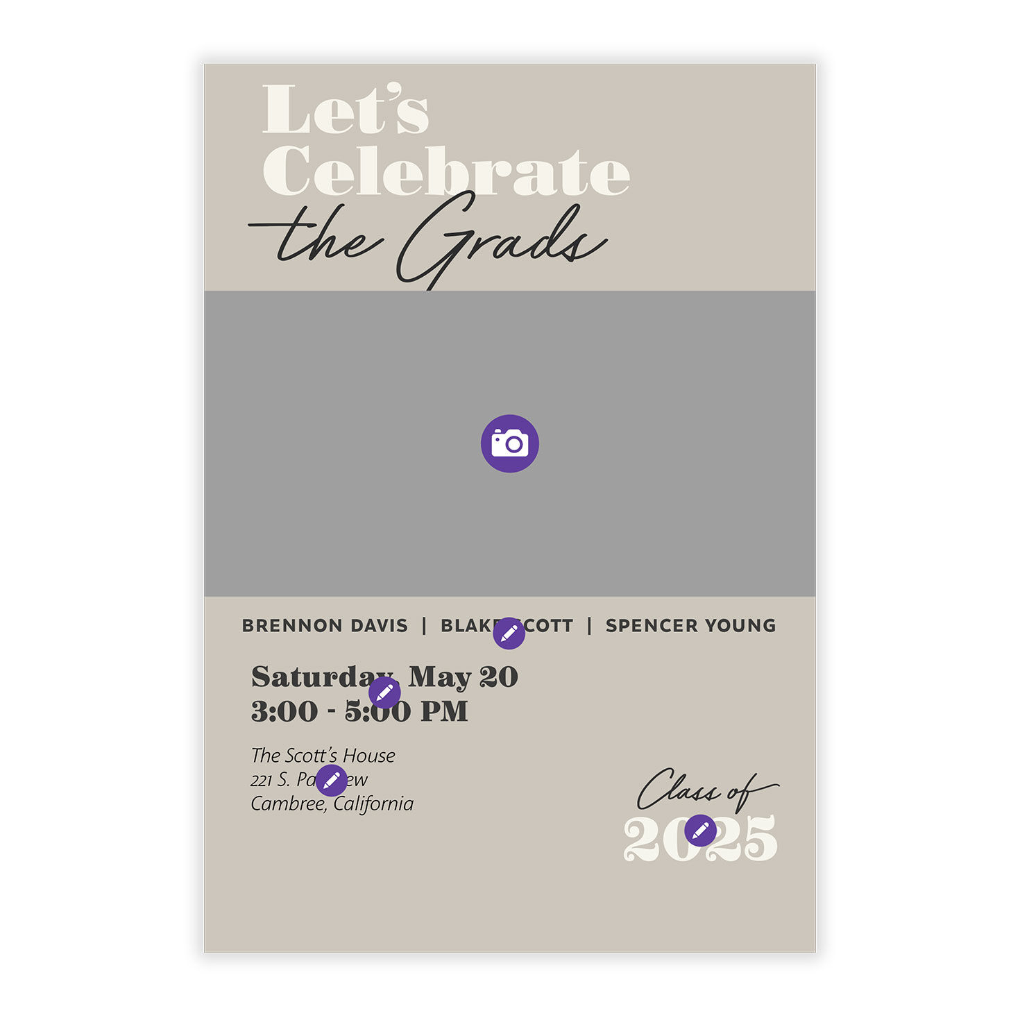 Let's Celebrate Class of 2025 Graduation Invitation, , large image number 5