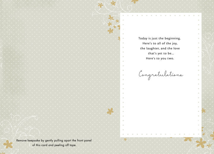 Joy, Laughter and Love Wedding Card