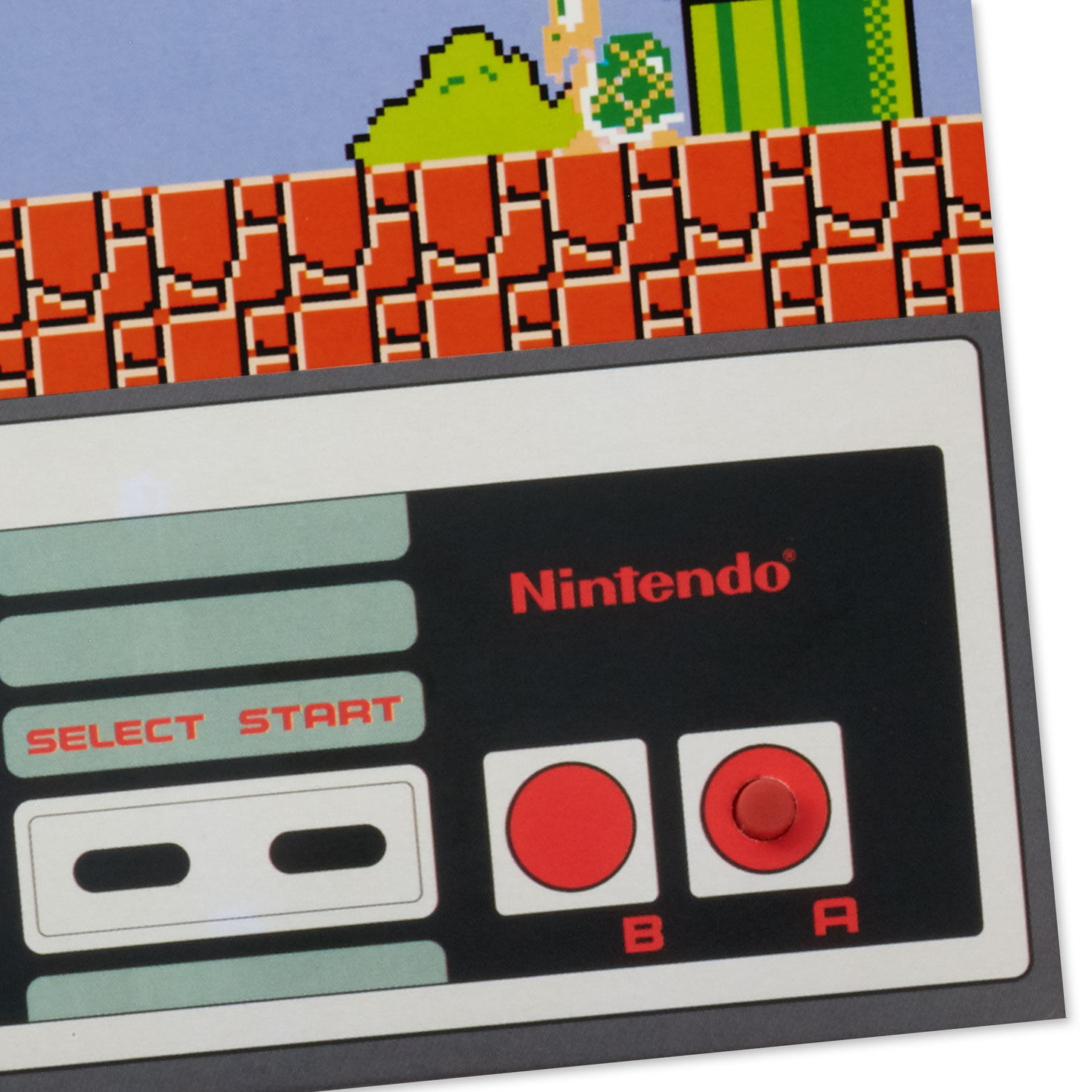 Super Mario Birthday Card With Light and Sound Card Front Detail image number 5