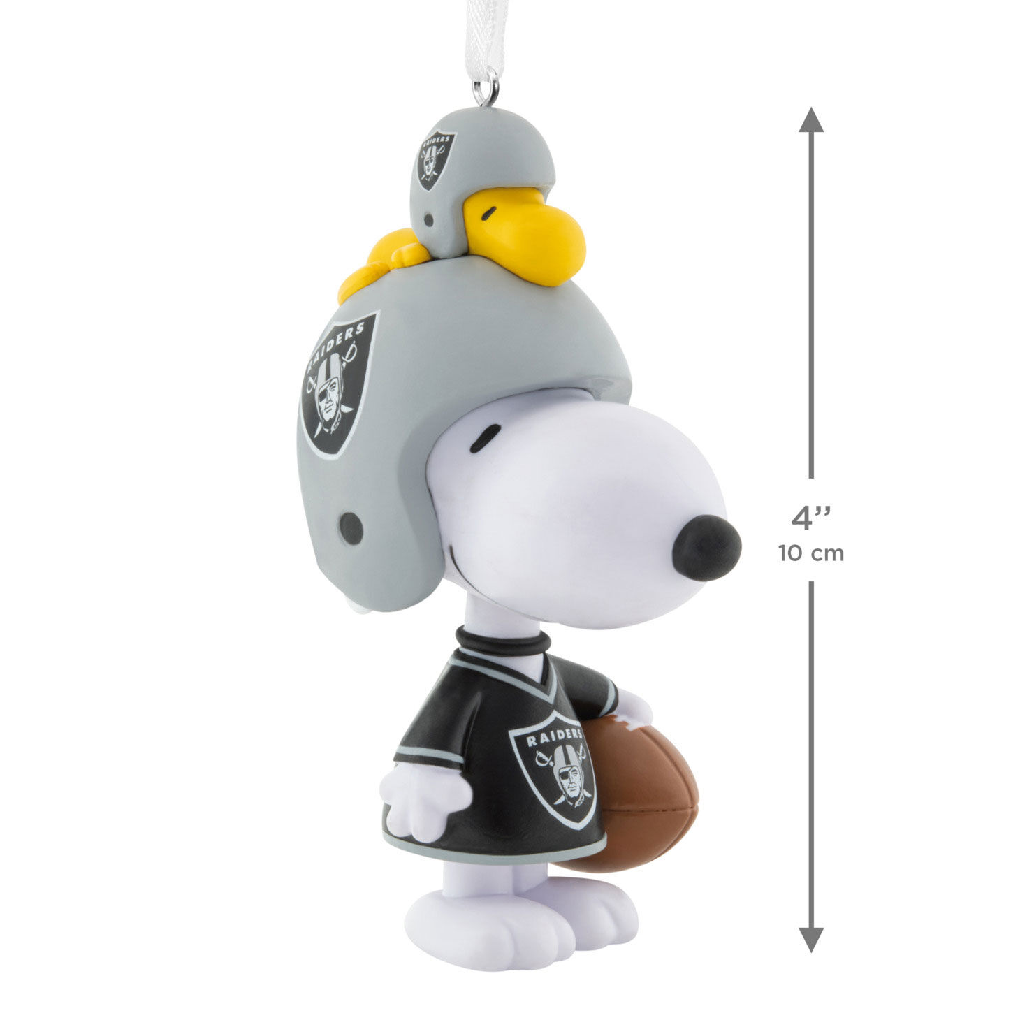 Snoopy Las Vegas Raiders Christmas Ornament measurement image number 3