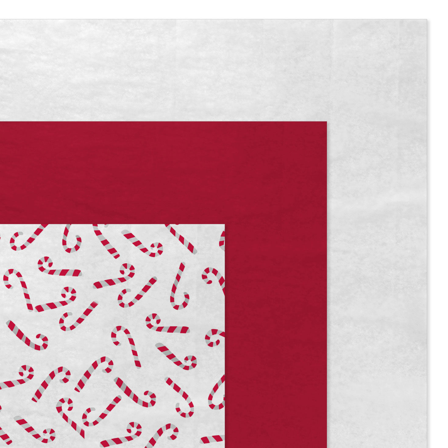 Candy Canes/Red/White 3-Pack Christmas Tissue Paper upclose view image number 4