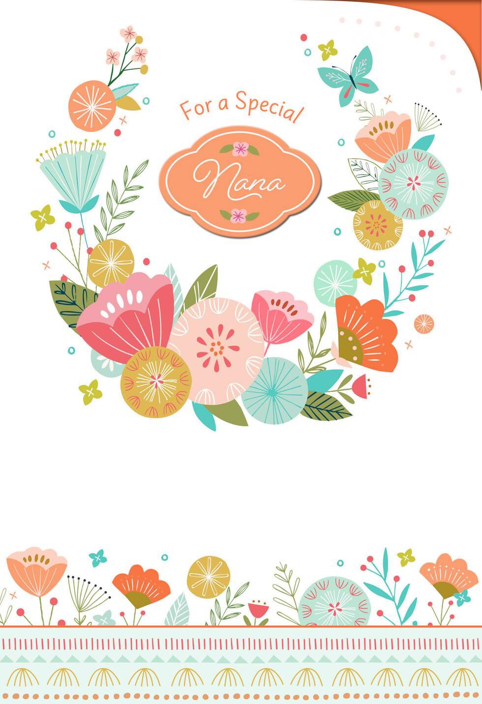 A Perfect Time Mother's Day Card for Grandmother With Personalized Stickers