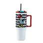 Minnie Mouse Stainless Steel Cup With Lid and Straw  image number 1