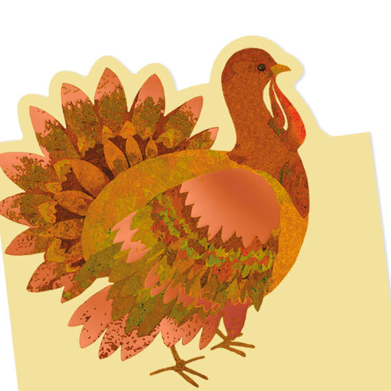 Shiny Turkey Thanksgiving Cards, Pack of 10, , large image number 3