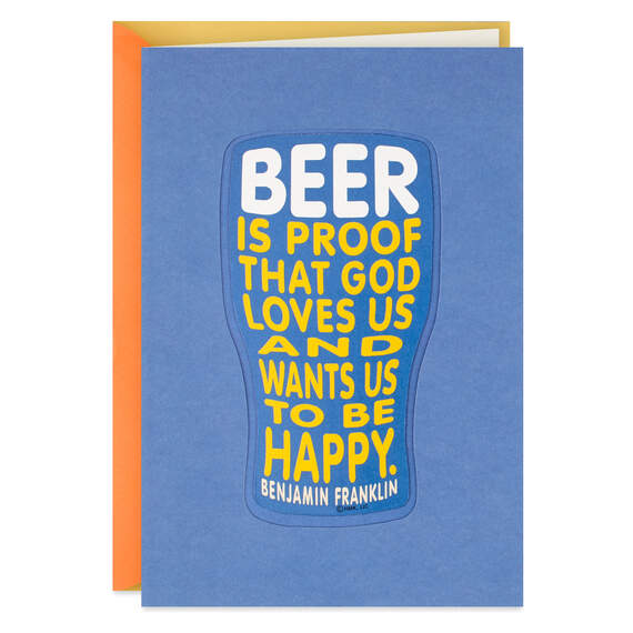 Beer Is Proof God Loves Us Birthday Card With Magnet