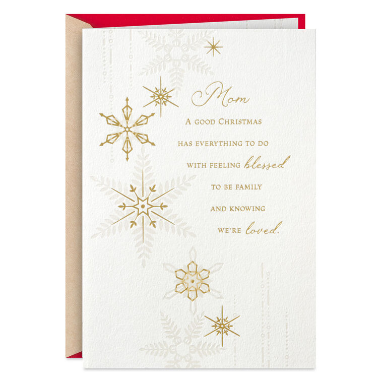 Blessed to Be Family Christmas Card for Mom