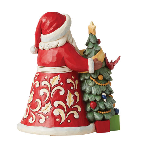 Jim Shore Dated 2023 Santa and Christmas Tree Figurine, 7.2", 