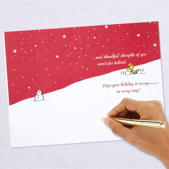 Peanuts® Snoopy Skating Thankful Thoughts of You Christmas Card, , large image number 6