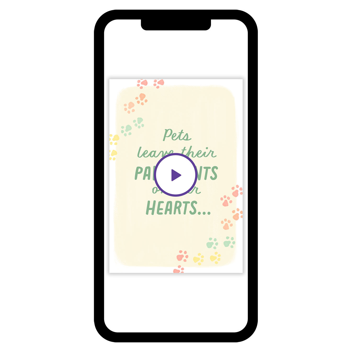 Beloved Paw Prints Pet Sympathy eCard