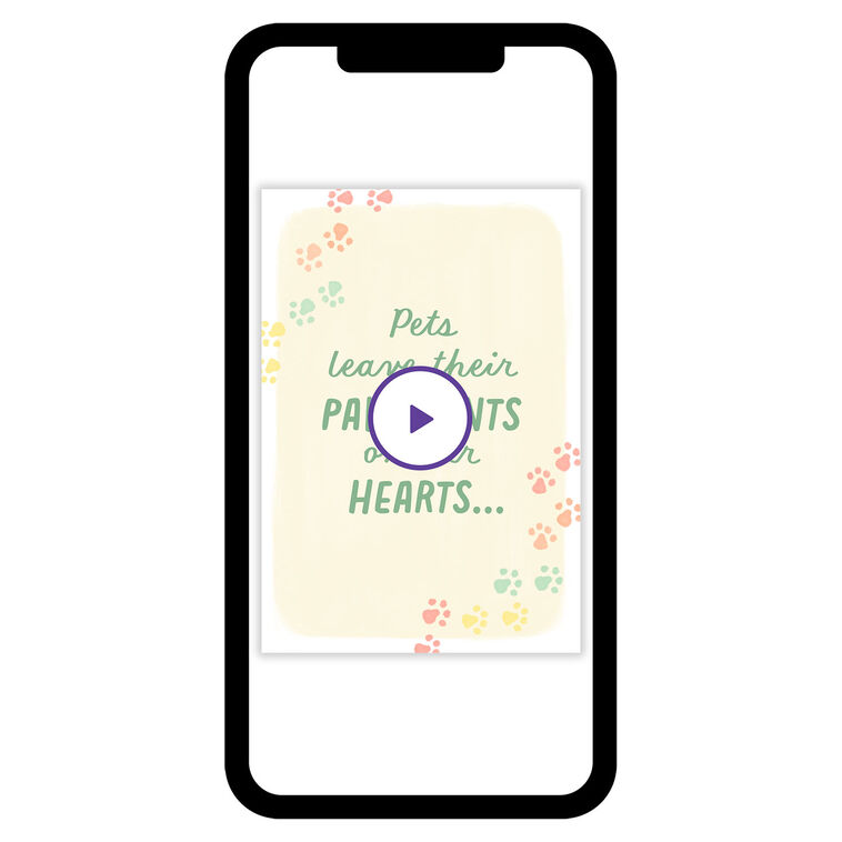 Beloved Paw Prints Pet Sympathy eCard