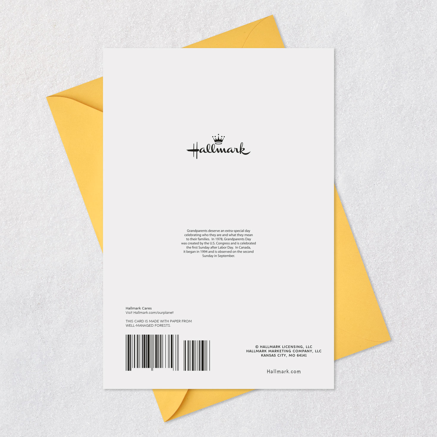 Sunny Smiles Grandparents Day Card Card Back with Envelope image number 7