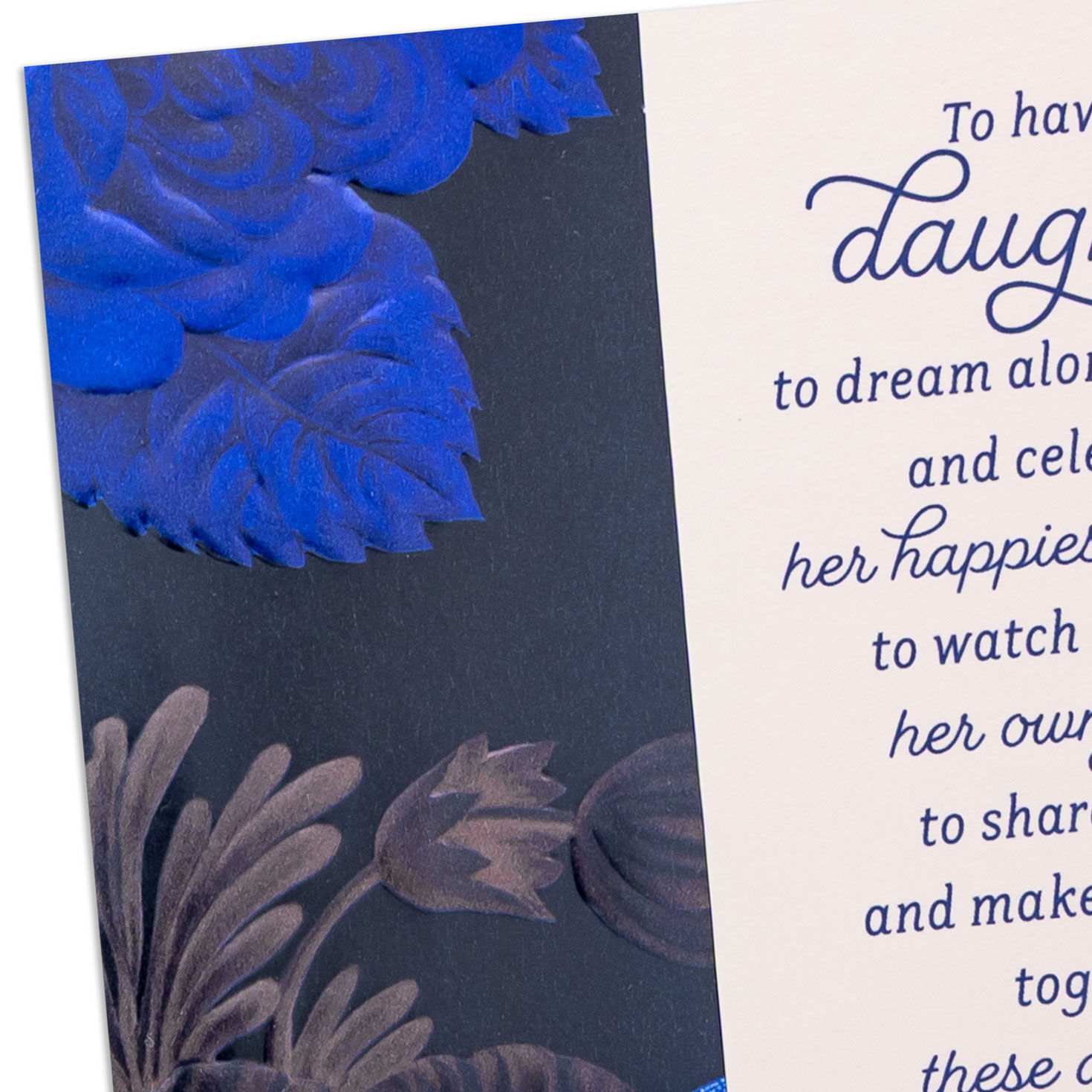 Dusty Blue Blooms Mother's Day Card for Daughter Card Front Detail image number 5