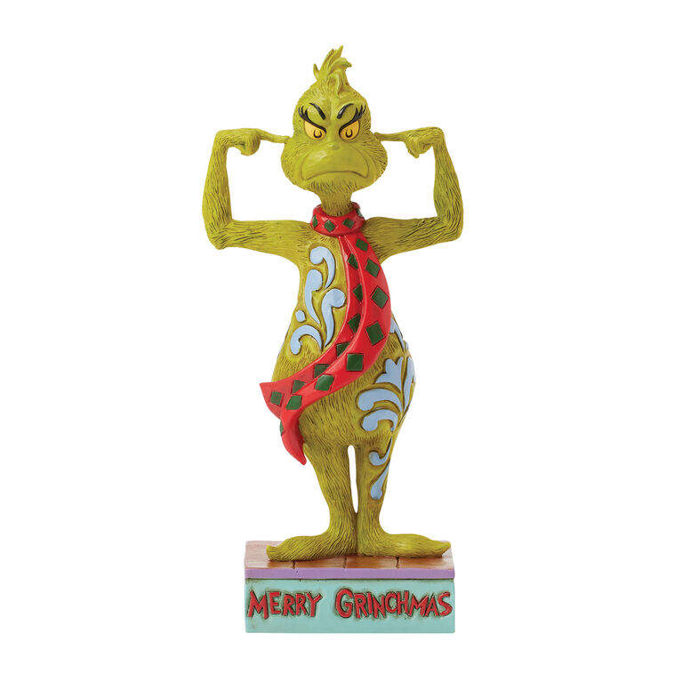 Jim Shore Grinch Plugging His Ears Figurine, 7"