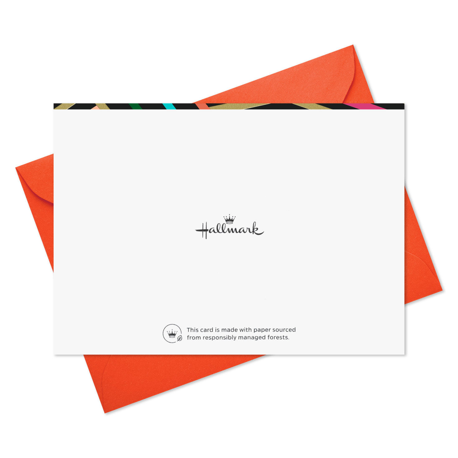 Neon Stripes on Black Blank Thank You Note Cards  image number 6