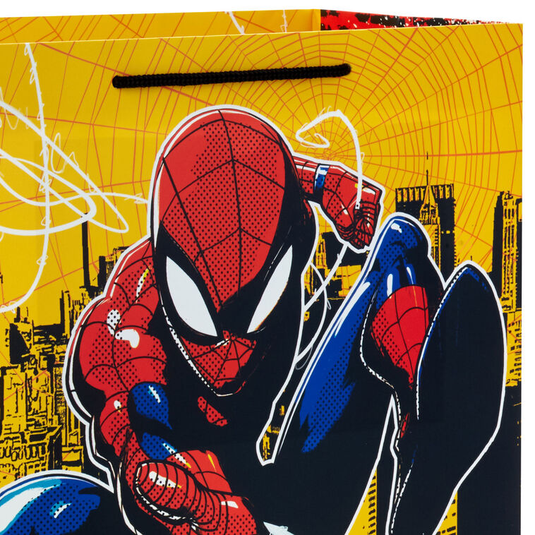 Marvel Spider-Man on City Scene Large Gift Bag Handle Detail image number 4