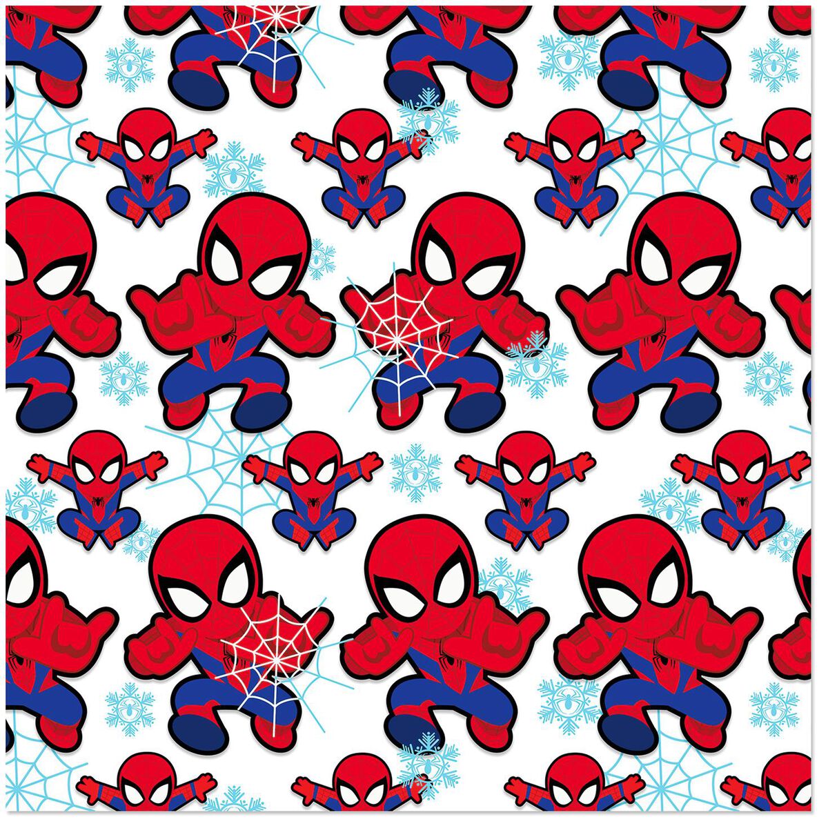 Marvel Spider-Man, Webs and Snowflakes Christmas Wrapping Paper Roll