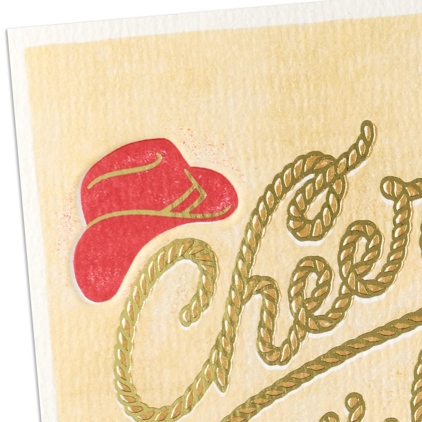 Rope Lettering and Hat Grand Ole Opry Christmas Card Card Front Detail image number 3