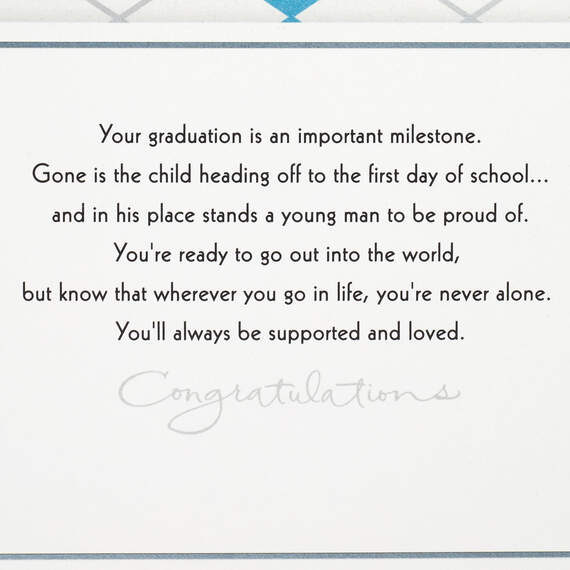 Go Out Into the World Graduation Card for Grandson, , large image number 2