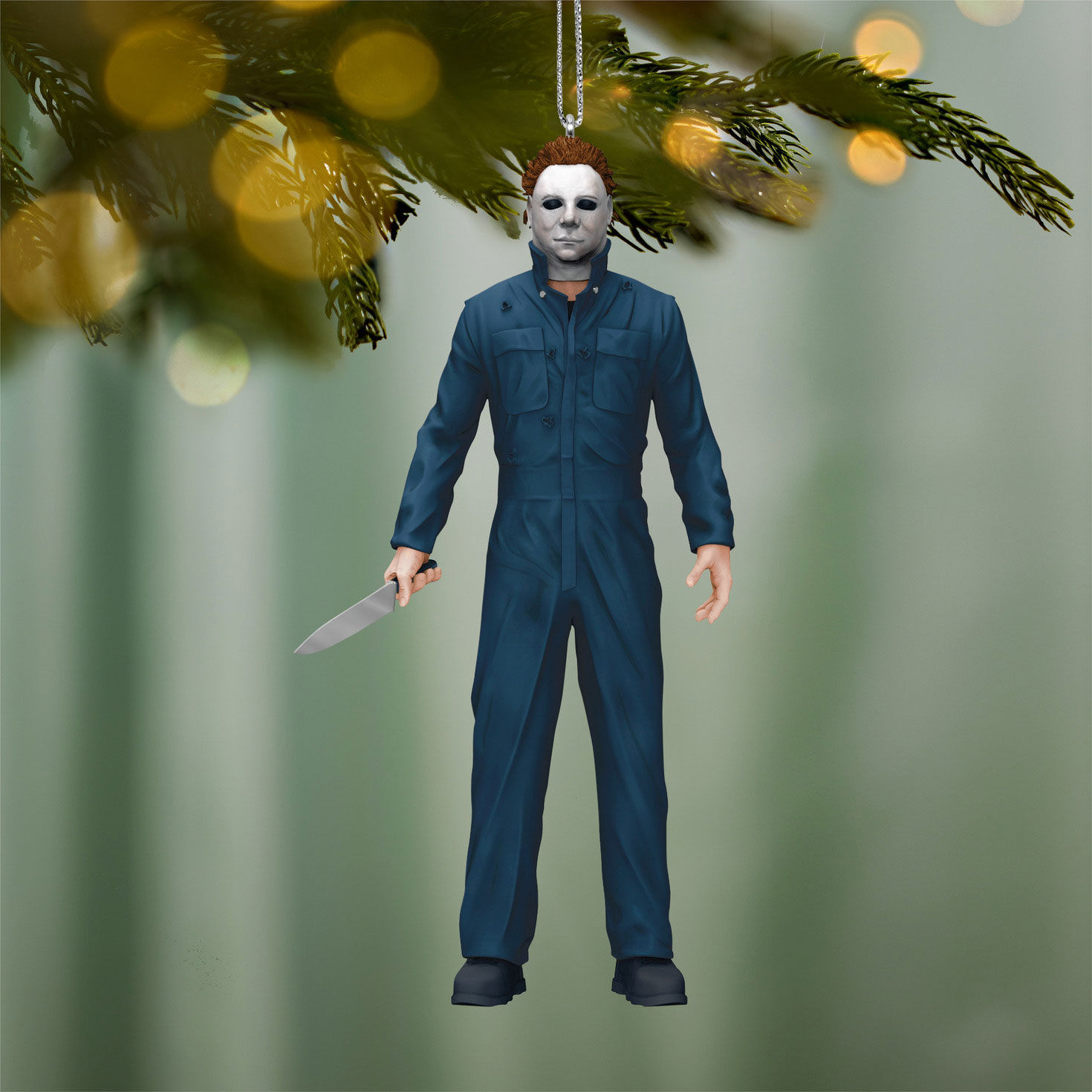 Halloween II Michael Myers Keepsake Ornament Hanging on tree image number 2