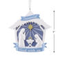 Blue White Nativity Christmas Ornament measurement image number 3