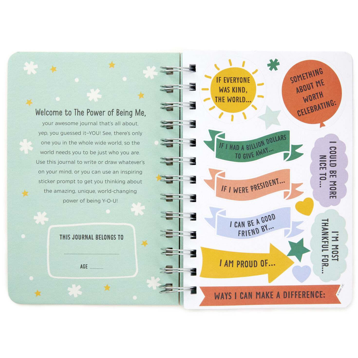 Little World Changers&trade; The Power of Being Me Prompted Journal With Stickers, , large image number 2