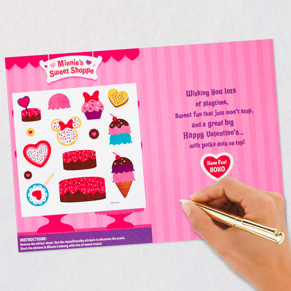 Disney Junior Minnie Mouse Valentine's Day Card for Great-Granddaughter With Sticker Activity, , large image number 8