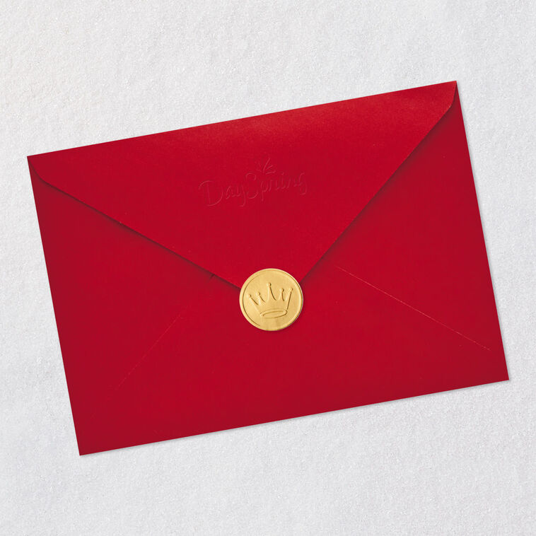 White Christmas Tree Christmas Card Envelope Back with Seal image number 9