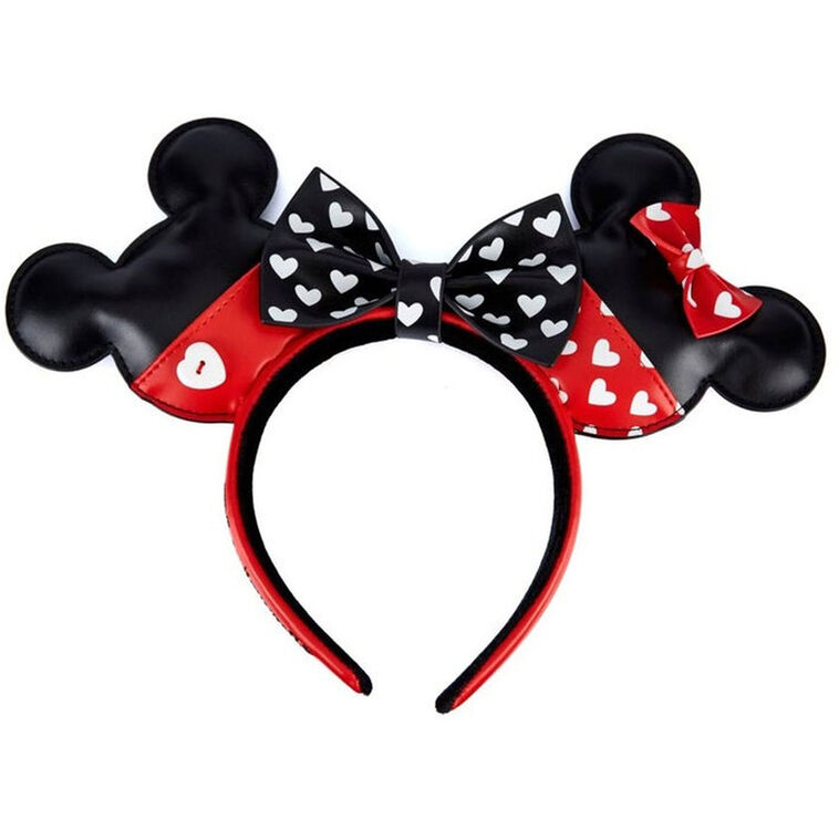 Loungefly Disney Mickey Mouse and Minnie Mouse Hearts Headband