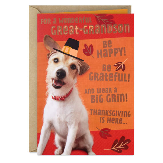 Let the Fun Begin Thanksgiving Card for Great-Grandson, , large image number 1