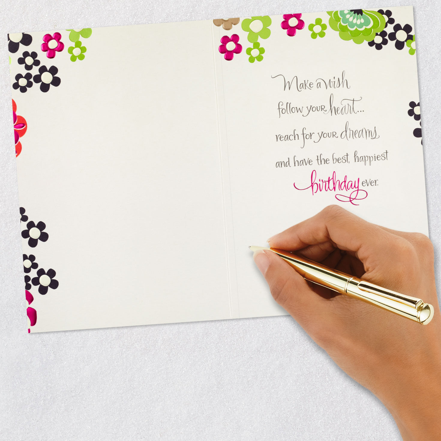 Floral Birthday Card signing card image number 6