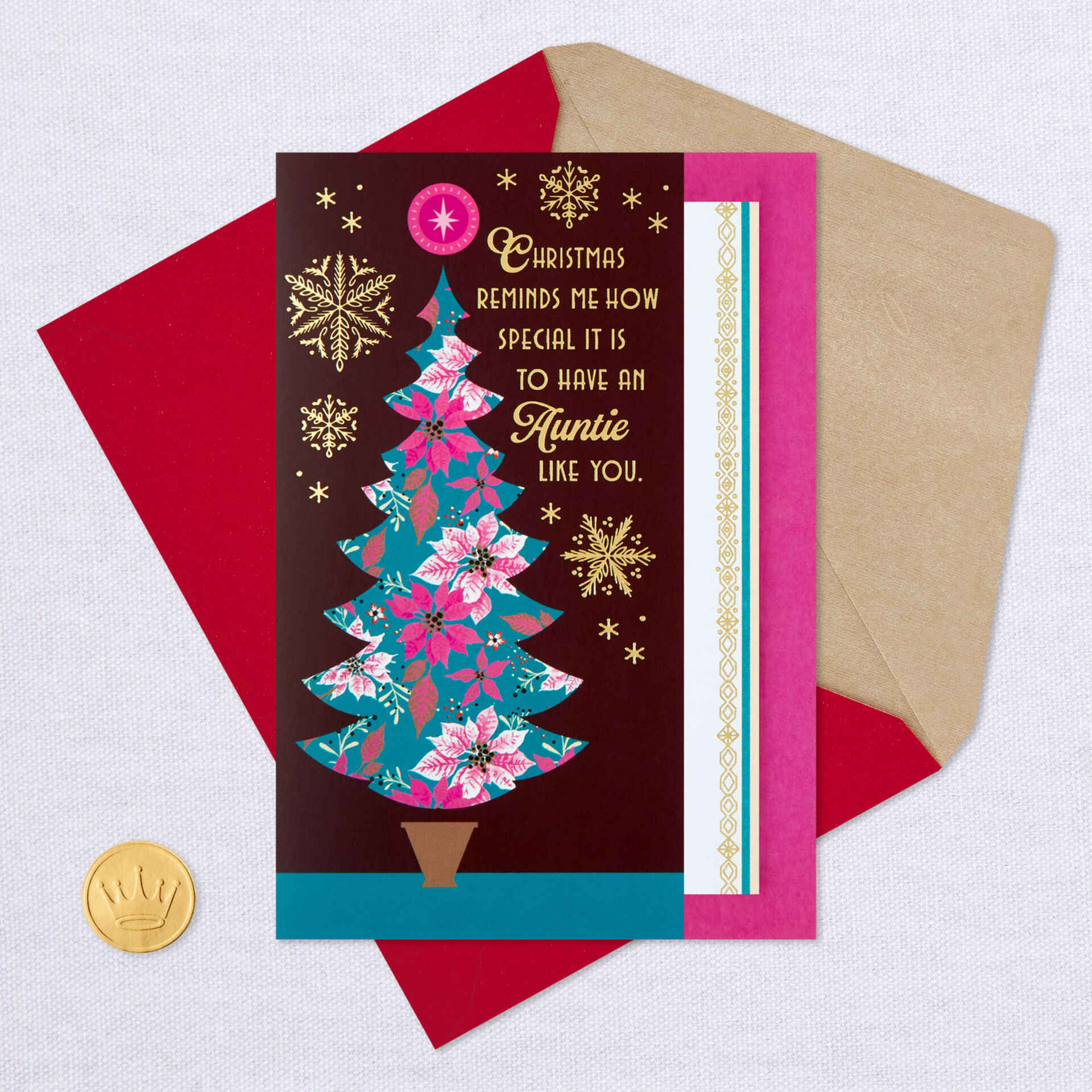 Loved Admired And Trusted Christmas Card For Aunt Greeting Cards 