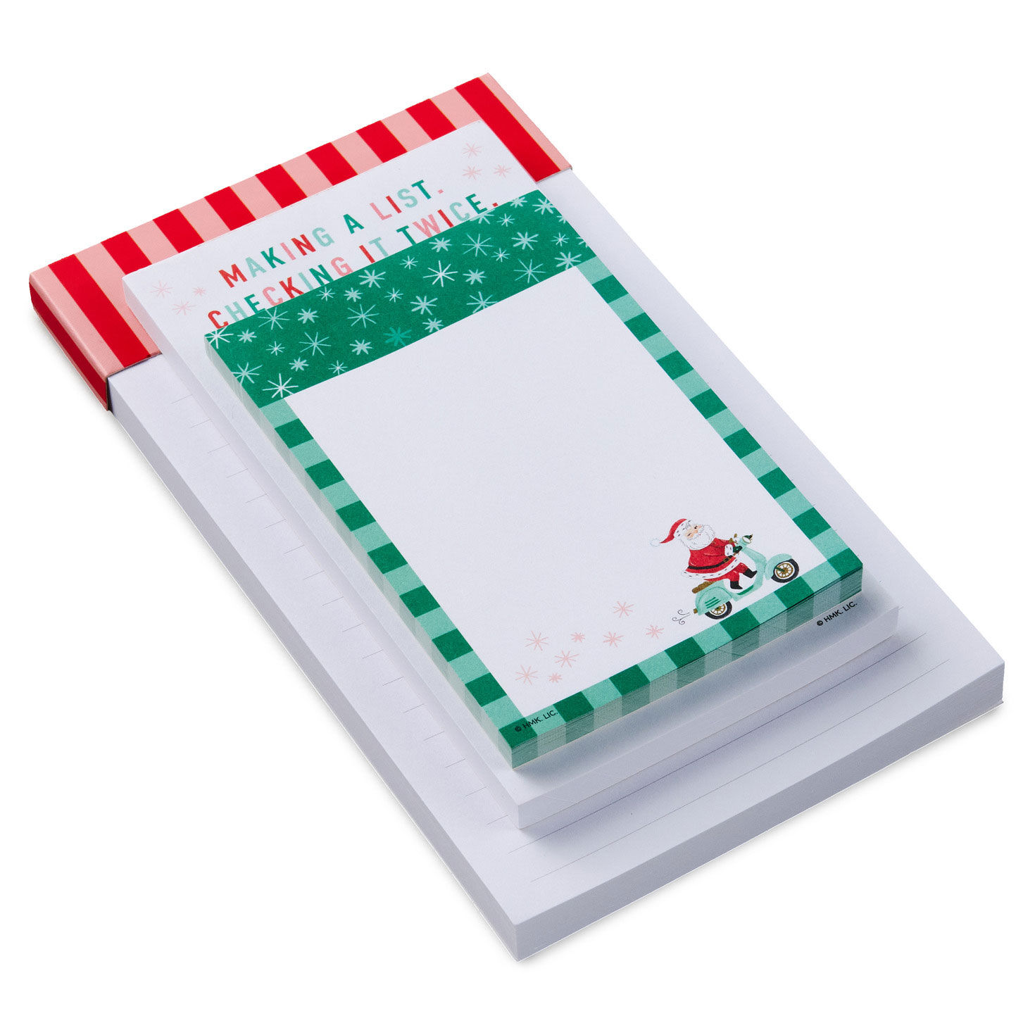 Vintage Charm Holiday Note Pad Trio fronts stacked image number 2