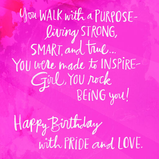 Girl, You Rock Birthday Card for Her, 